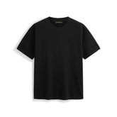 Men's Solid Knit T-Shirt in Lyocell-Silk Blend